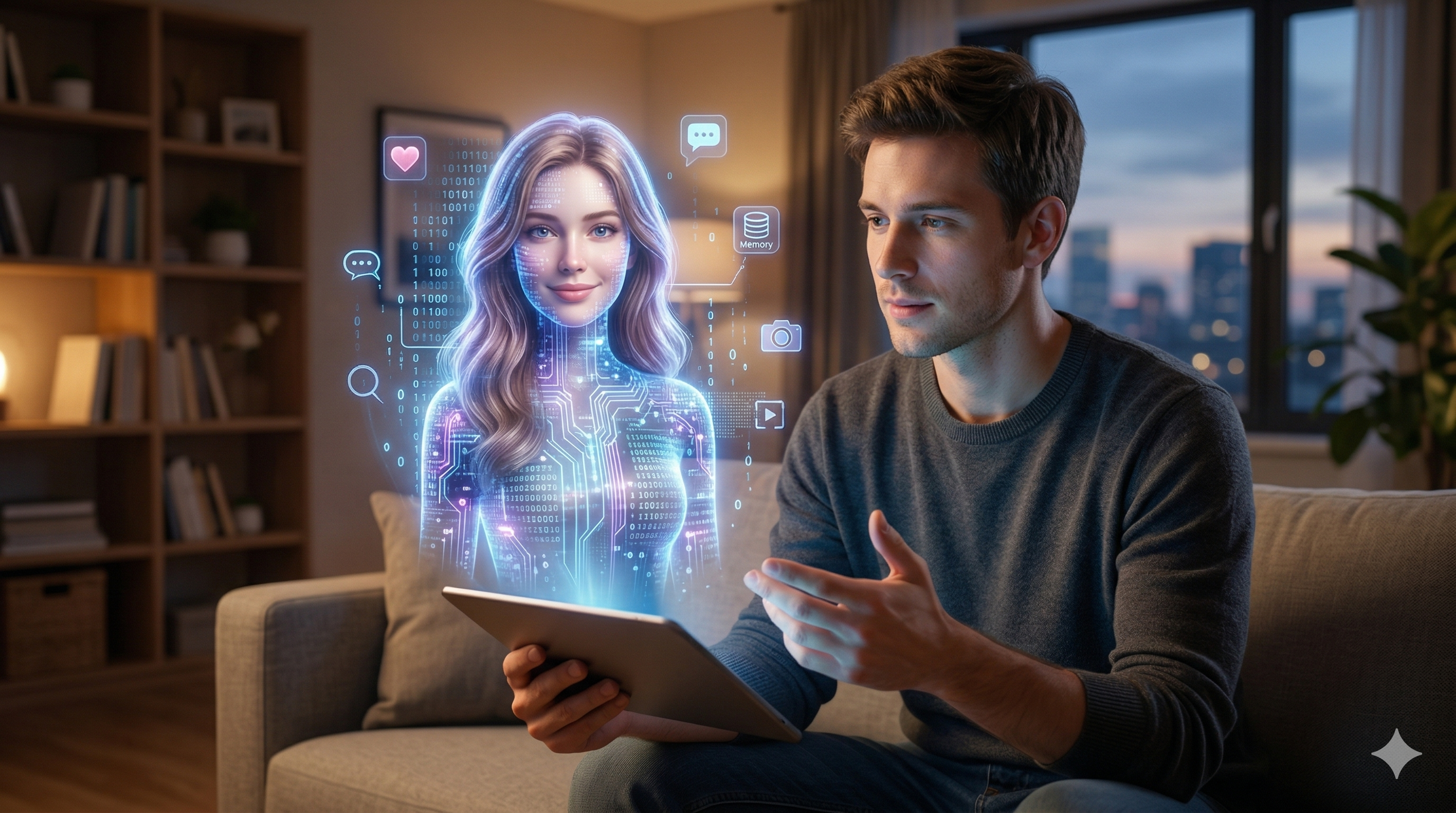 Smartphone-Display zeigt eine KI-Chat-Oberfläche